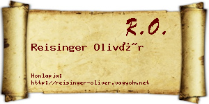 Reisinger Olivér névjegykártya